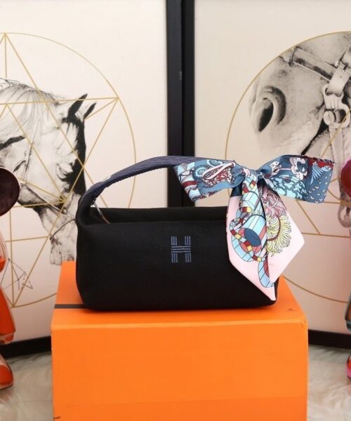 1:1 Replica Hermes Bride A Brac Case Black Bag For Women, Women's Handbags, Shoulder Bags 9.8in/25cm