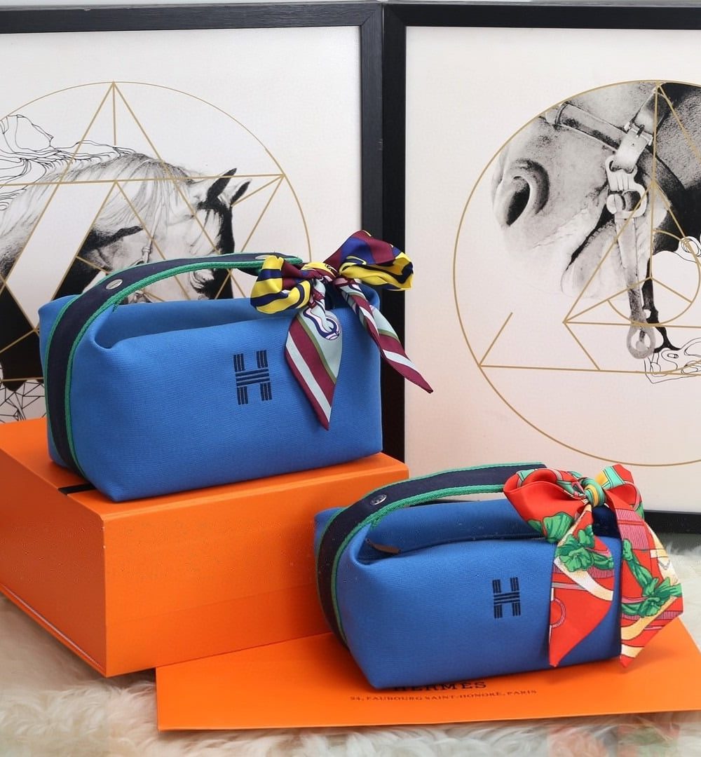 1:1 Replica Hermes Bride A Brac Case Blue Bag For Women, Women's Handbags, Shoulder Bags 9.8in/25cm