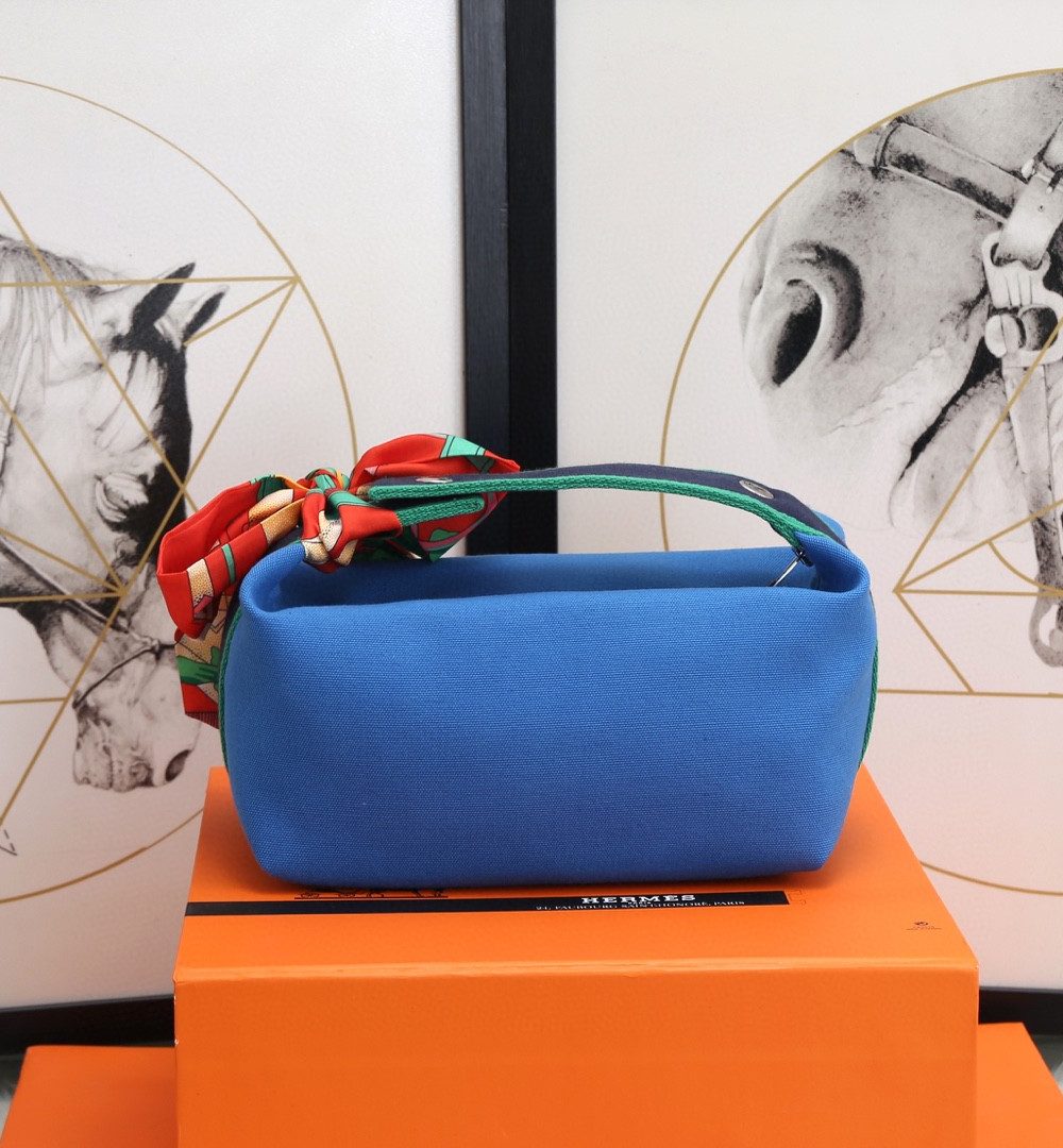 1:1 Replica Hermes Bride A Brac Case Blue Bag For Women, Women's Handbags, Shoulder Bags 9.8in/25cm