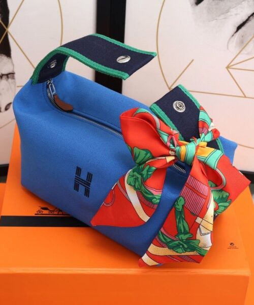 1:1 Replica Hermes Bride A Brac Case Blue Bag For Women, Women's Handbags, Shoulder Bags 9.8in/25cm