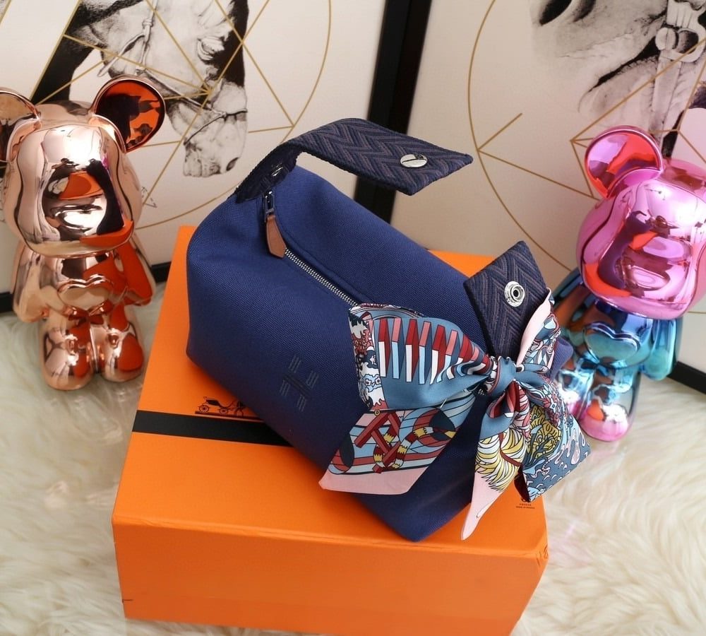 1:1 Replica Hermes Bride A Brac Case Dark Blue Bag For Women, Women's Handbags, Shoulder Bags 9.8in/25cm