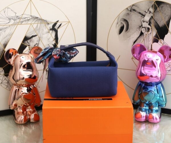 1:1 Replica Hermes Bride A Brac Case Dark Blue Bag For Women, Women's Handbags, Shoulder Bags 9.8in/25cm