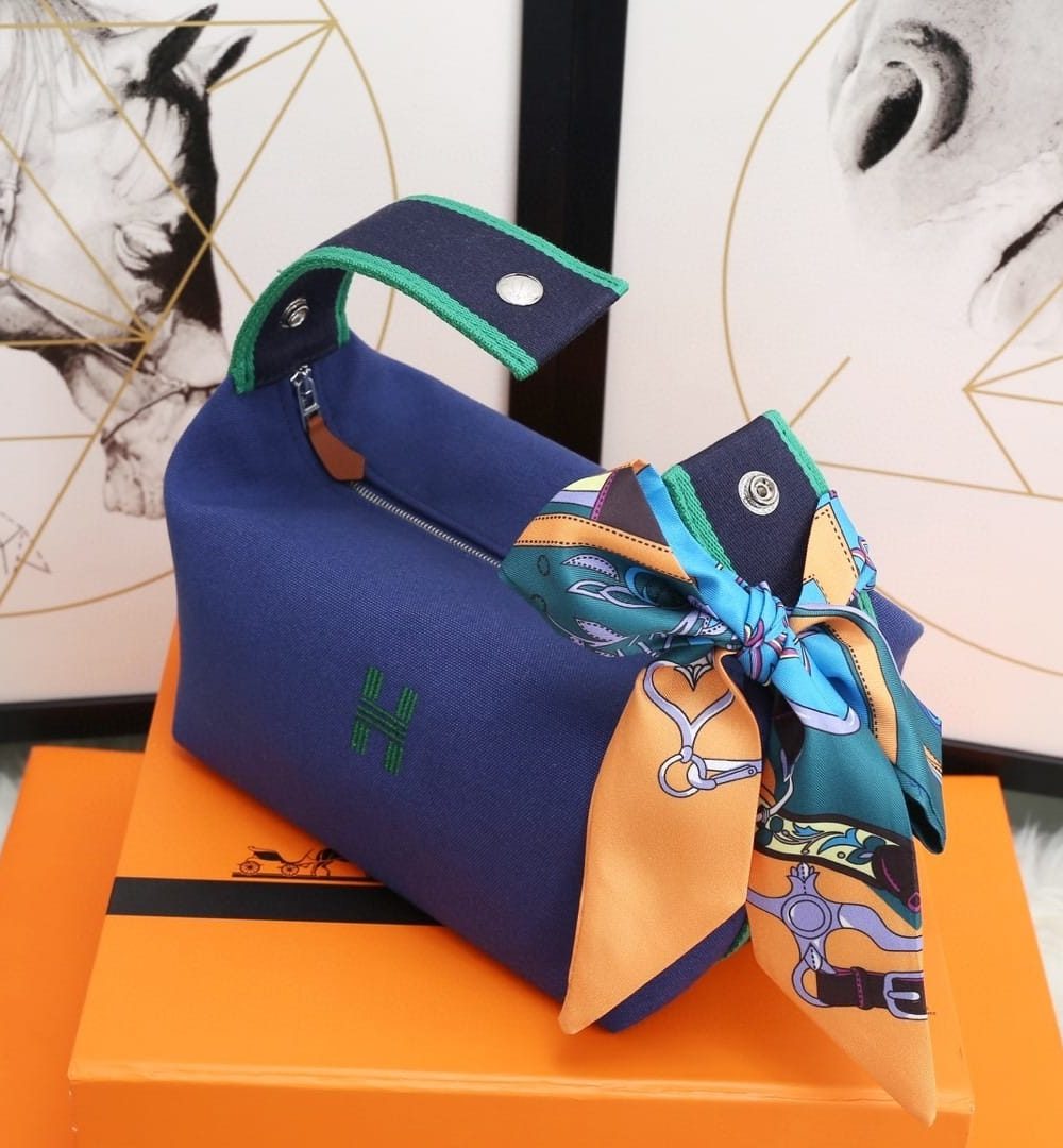 1:1 Replica Hermes Bride A Brac Case Dark Blue Bag For Women, Women's Handbags, Shoulder Bags 9.8in/25cm