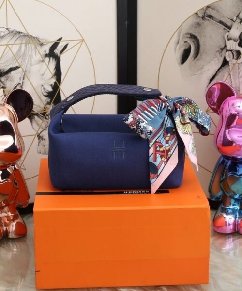 1:1 Replica Hermes Bride A Brac Case Dark Blue Bag For Women, Women's Handbags, Shoulder Bags 9.8in/25cm