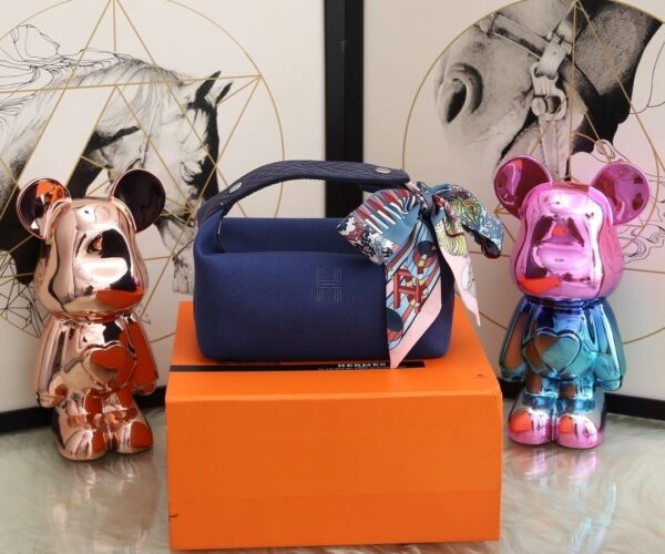 1:1 Replica Hermes Bride A Brac Case Dark Blue Bag For Women, Women's Handbags, Shoulder Bags 9.8in/25cm
