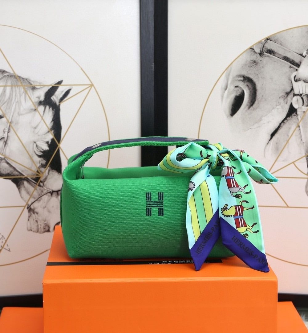 1:1 Replica Hermes Bride A Brac Case Green Bag For Women, Women's Handbags, Shoulder Bags 9.8in/25cm