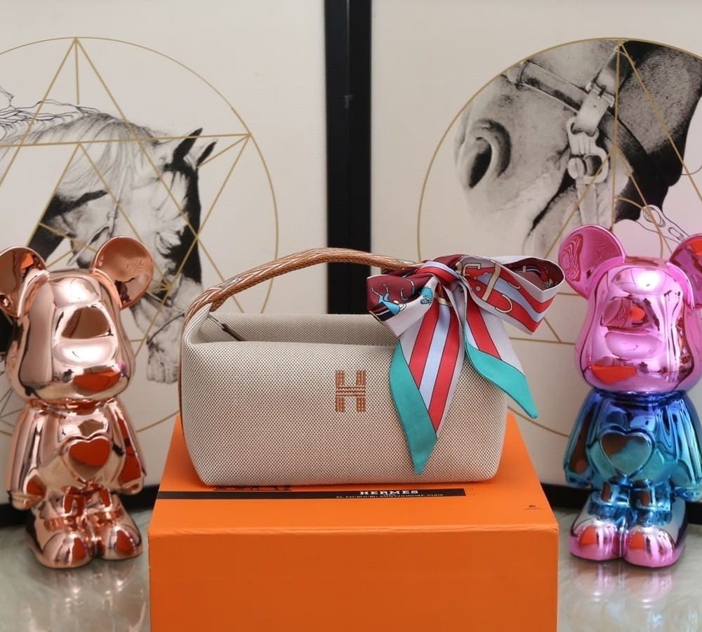 1:1 Replica Hermes Bride A Brac Case Grey Bag For Women, Women's Handbags, Shoulder Bags 9.8in/25cm