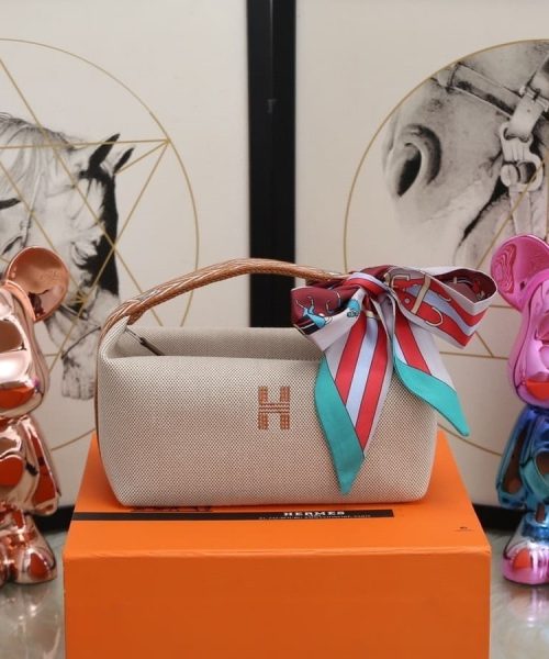 1:1 Replica Hermes Bride A Brac Case Grey Bag For Women, Women's Handbags, Shoulder Bags 9.8in/25cm