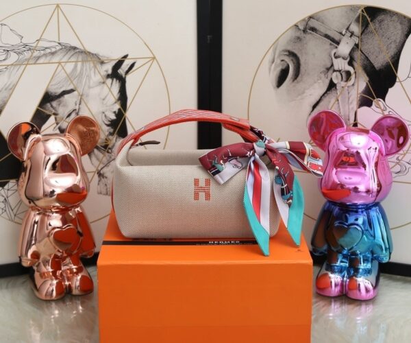 1:1 Replica Hermes Bride A Brac Case Grey Bag For Women, Women's Handbags, Shoulder Bags 9.8in/25cm