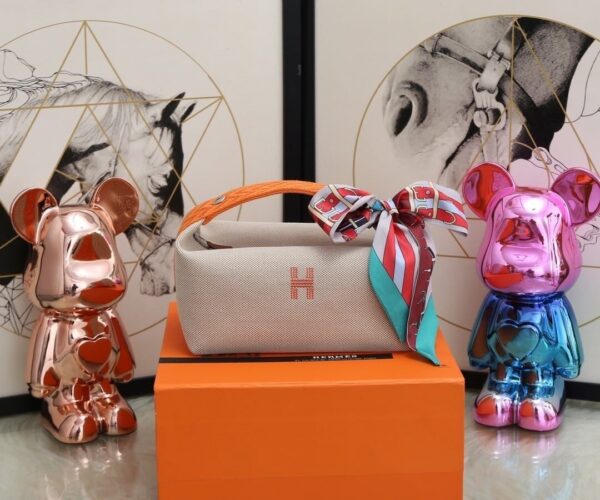 1:1 Replica Hermes Bride A Brac Case Grey Bag For Women, Women's Handbags, Shoulder Bags 9.8in/25cm