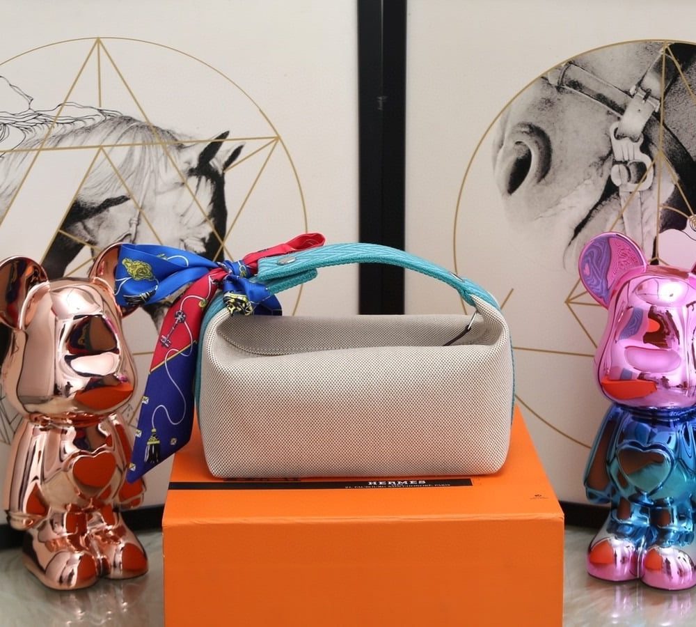 1:1 Replica Hermes Bride A Brac Case Grey Bag For Women, Women's Handbags, Shoulder Bags 9.8in/25cm