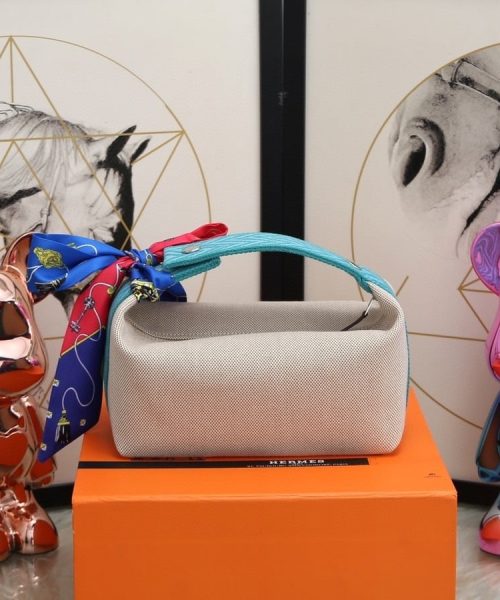 1:1 Replica Hermes Bride A Brac Case Grey Bag For Women, Women's Handbags, Shoulder Bags 9.8in/25cm