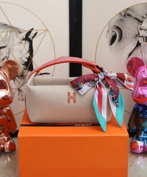 1:1 Replica Hermes Bride A Brac Case Grey Bag For Women, Women's Handbags, Shoulder Bags 9.8in/25cm