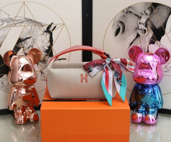 1:1 Replica Hermes Bride A Brac Case Grey Bag For Women, Women's Handbags, Shoulder Bags 9.8in/25cm