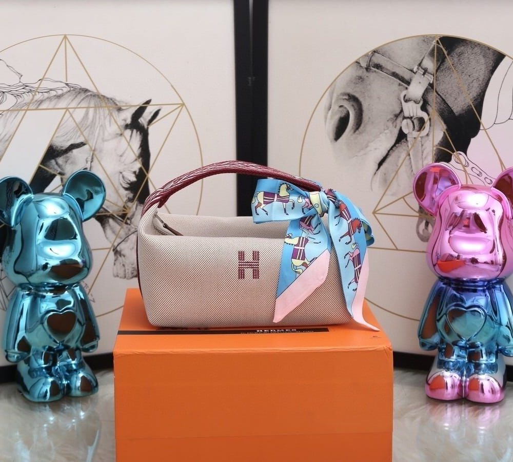 1:1 Replica Hermes Bride A Brac Case Grey Bag For Women, Women's Handbags, Shoulder Bags 9.8in/25cm