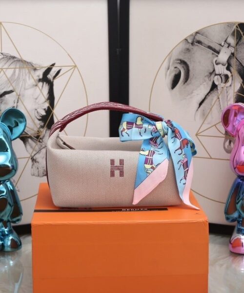 1:1 Replica Hermes Bride A Brac Case Grey Bag For Women, Women's Handbags, Shoulder Bags 9.8in/25cm
