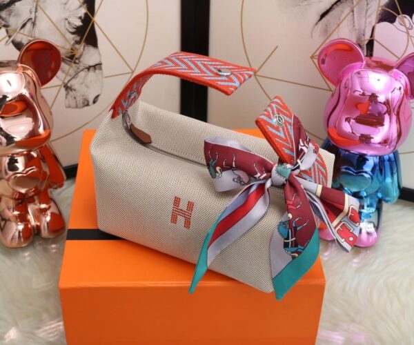 1:1 Replica Hermes Bride A Brac Case Grey Bag For Women, Women's Handbags, Shoulder Bags 9.8in/25cm