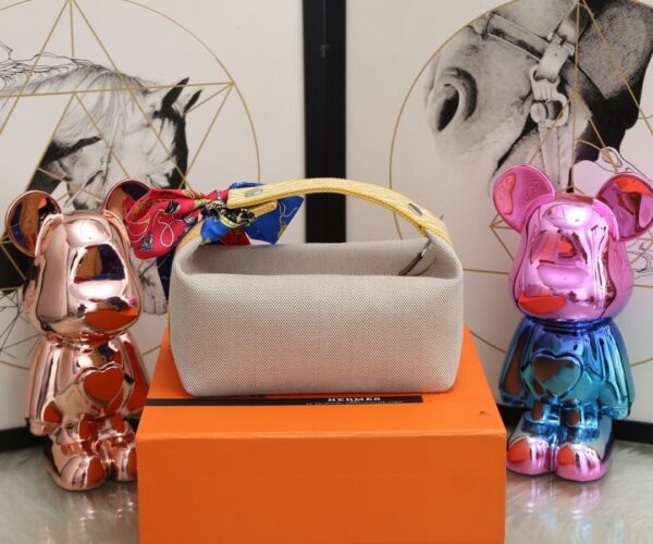 1:1 Replica Hermes Bride A Brac Case Grey Bag For Women, Women's Handbags, Shoulder Bags 9.8in/25cm