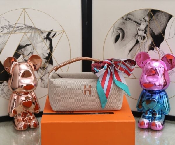 1:1 Replica Hermes Bride A Brac Case Grey Bag For Women, Women's Handbags, Shoulder Bags 9.8in/25cm