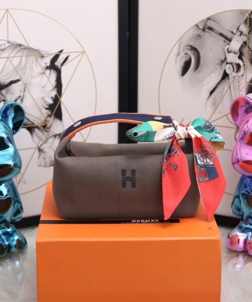 1:1 Replica Hermes Bride A Brac Case Grey Bag For Women, Women's Handbags, Shoulder Bags 9.8in/25cm