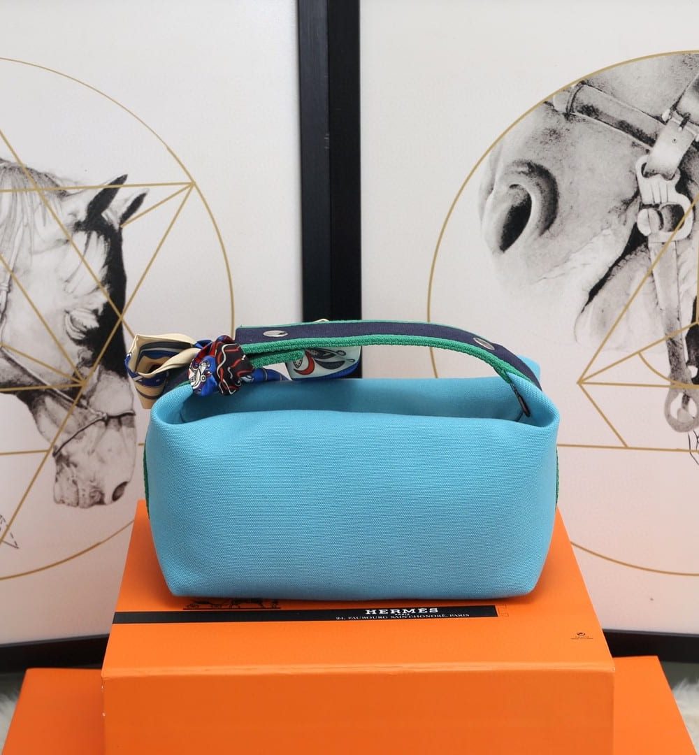 1:1 Replica Hermes Bride A Brac Case Light Blue Bag For Women, Women's Handbags, Shoulder Bags 9.8in/25cm