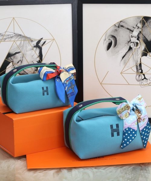 1:1 Replica Hermes Bride A Brac Case Light Blue Bag For Women, Women's Handbags, Shoulder Bags 9.8in/25cm