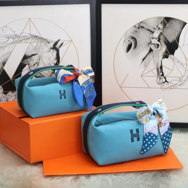 1:1 Replica Hermes Bride A Brac Case Light Blue Bag For Women, Women's Handbags, Shoulder Bags 9.8in/25cm