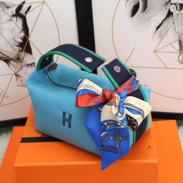 1:1 Replica Hermes Bride A Brac Case Light Blue Bag For Women, Women's Handbags, Shoulder Bags 9.8in/25cm