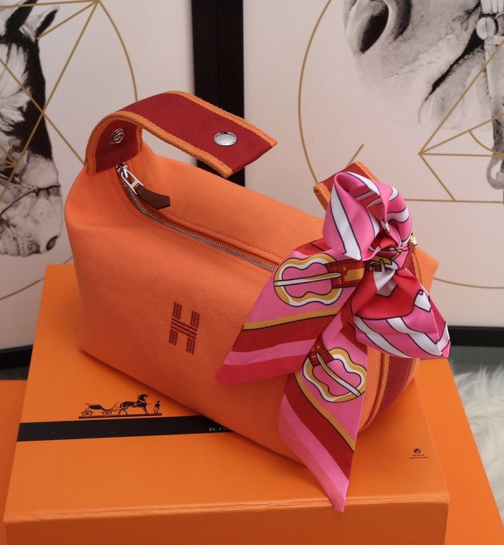 1:1 Replica Hermes Bride A Brac Case Orange Bag For Women, Women's Handbags, Shoulder Bags 9.8in/25cm