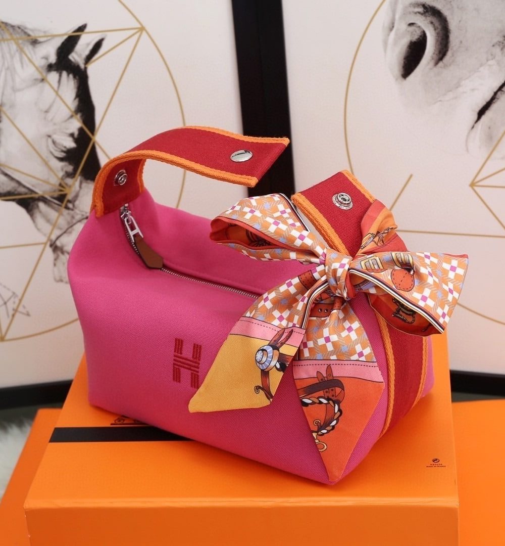 1:1 Replica Hermes Bride A Brac Case Pink Bag For Women, Women's Handbags, Shoulder Bags 9.8in/25cm