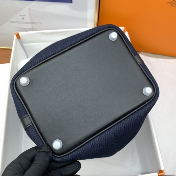 1:1 Replica Hermes Cargo Picotin Lock 18 Dark Blue, Silver Toned Hardware Bag For Women, Women's Handbags, Shoulder Bags 7.1in/18cm
