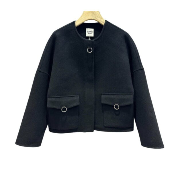 Hermes Cashmere Street Style Plain Long Black For Women