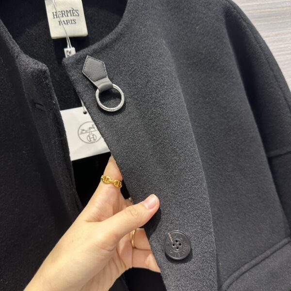 Hermes Cashmere Street Style Plain Long Black For Women