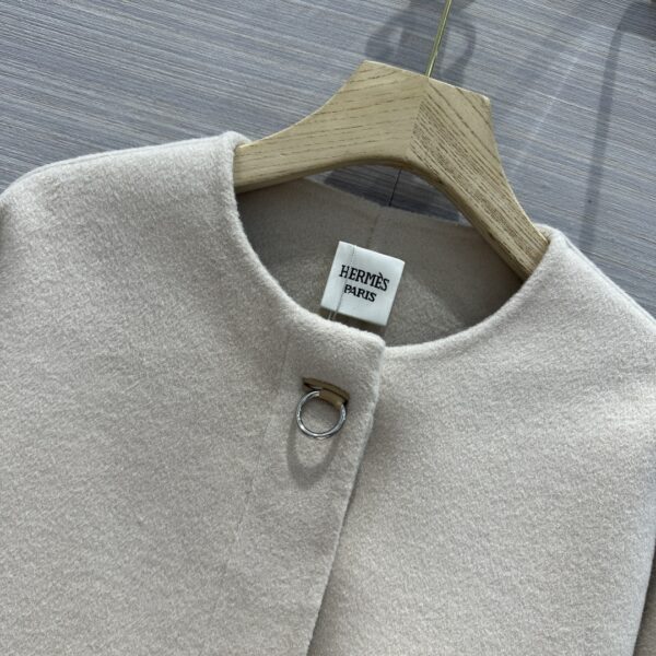 Hermes Cashmere Street Style Plain Long Cream For Women