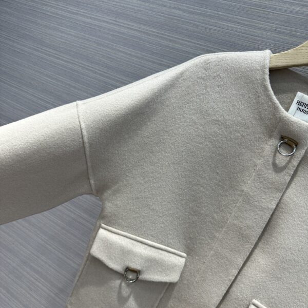 Hermes Cashmere Street Style Plain Long Cream For Women