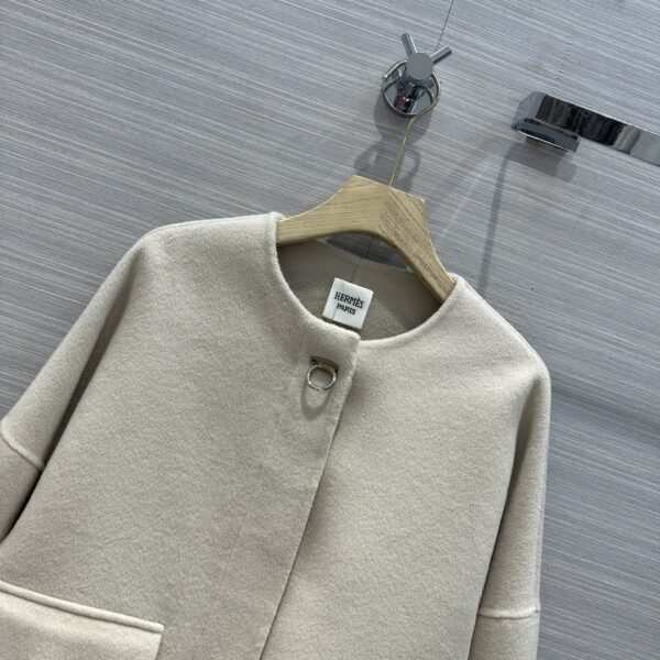 Hermes Cashmere Street Style Plain Long Cream For Women
