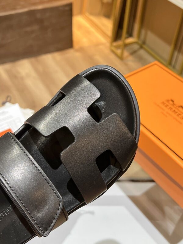 Hermes Chypre Sandal Black For Women, Women's Shoes H211114Z 02350