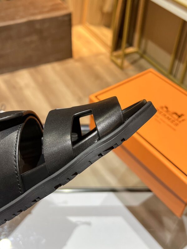 Hermes Chypre Sandal Black For Women, Women's Shoes H211114Z 02350