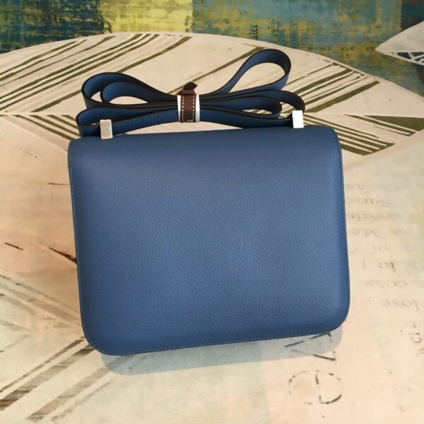 1:1 Replica Hermes Constance 18 Epsom Navy Blue For Women Silver Toned Hardware, Women’s Handbags, Shoulder Bags 7.1in/18cm