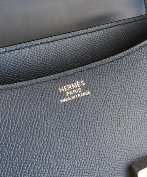1:1 Replica Hermes Constance 18 Epsom Navy Blue For Women Silver Toned Hardware, Women’s Handbags, Shoulder Bags 7.1in/18cm
