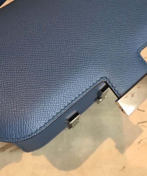 1:1 Replica Hermes Constance 18 Epsom Navy Blue For Women Silver Toned Hardware, Women’s Handbags, Shoulder Bags 7.1in/18cm