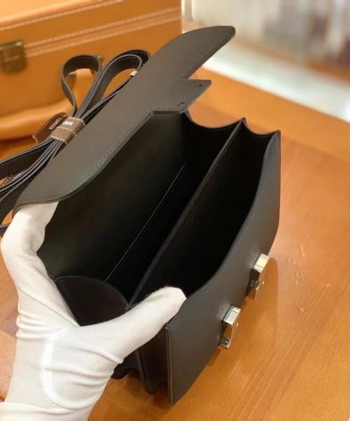1:1 Replica Hermes Constance 23 Epsom Black For Women, Women's Handbags, Shoulder Bag 9in/23cm