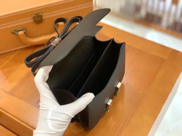 1:1 Replica Hermes Constance 23 Epsom Black For Women, Women's Handbags, Shoulder Bag 9in/23cm