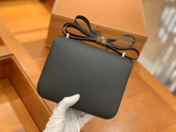 1:1 Replica Hermes Constance 23 Epsom Black For Women, Women's Handbags, Shoulder Bag 9in/23cm
