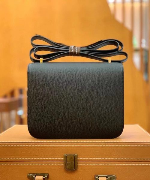 1:1 Replica Hermes Constance 23 Epsom Black For Women, Women's Handbags, Shoulder Bags 9in/23cm