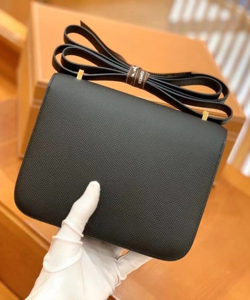 1:1 Replica Hermes Constance 23 Epsom Black For Women, Women's Handbags, Shoulder Bags 9in/23cm