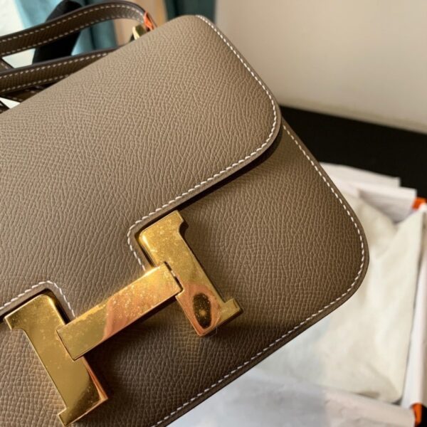 1:1 Replica Hermes Constance 23 Epsom Grey Galet For Women, Women’s Handbags, Shoulder Bags 9in/23cm