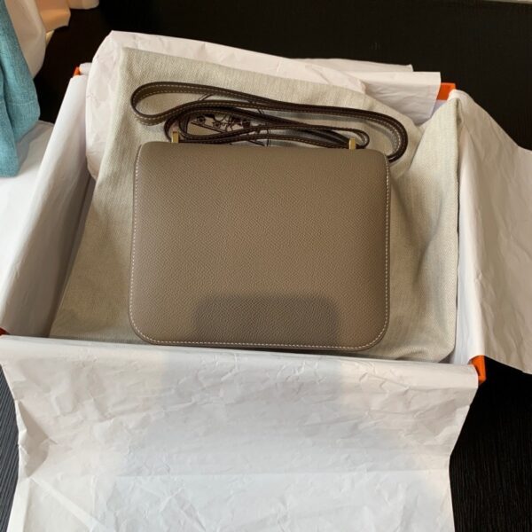1:1 Replica Hermes Constance 23 Epsom Grey Galet For Women, Women’s Handbags, Shoulder Bags 9in/23cm