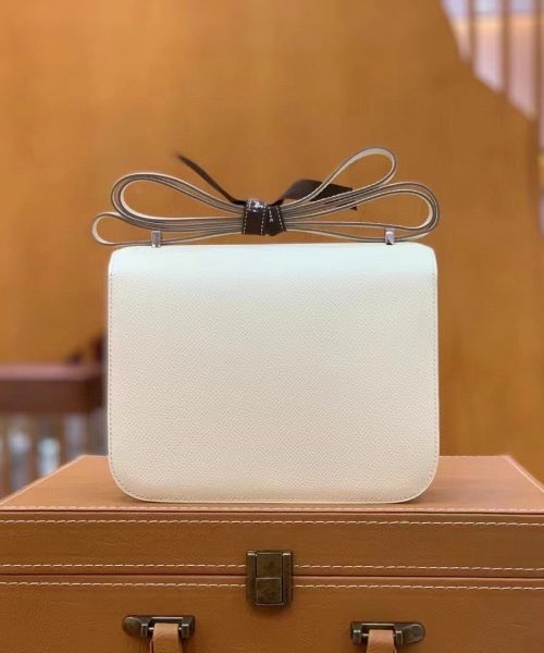 1:1 Replica Hermes Constance 23 Epsom White For Women, Women's Handbags, Shoulder Bag 9in/23cm