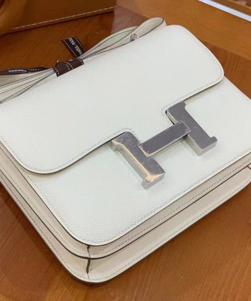 1:1 Replica Hermes Constance 23 Epsom White For Women, Women's Handbags, Shoulder Bag 9in/23cm